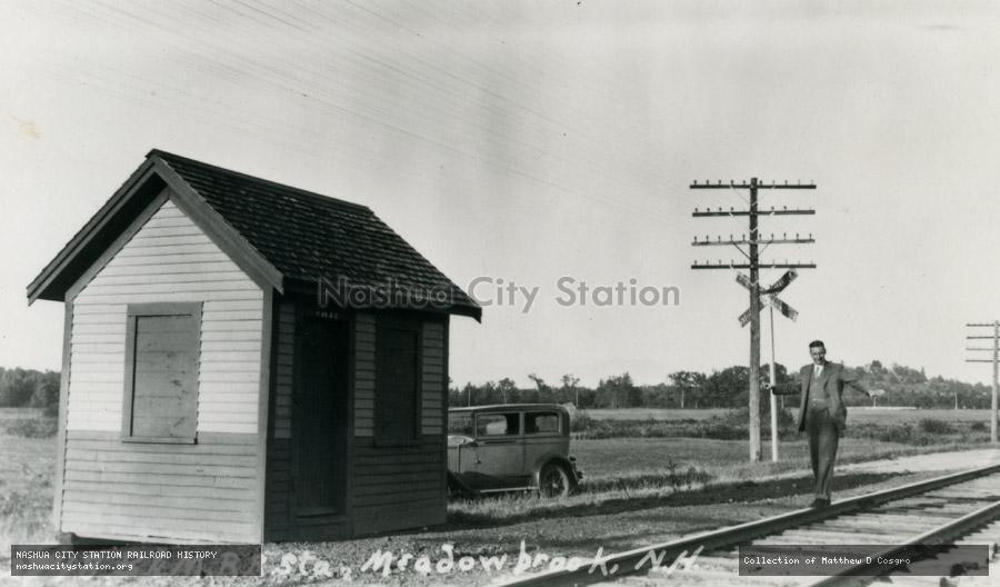 Postcard: Boston & Maine Railroad Station, Meadowbrook, New Hampshire